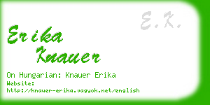 erika knauer business card